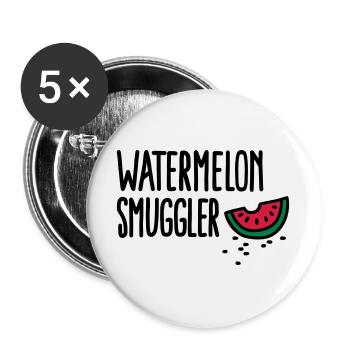 Watermelon smuggler - Buttons groß 56 mm (5er Pack) - Weiß - Vorne