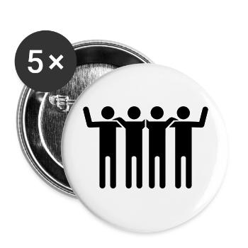 bachelor party - Buttons large 2.2''/56 mm (5-pack) - white - Front