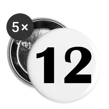 12 - Buttons groß 56 mm (5er Pack) - Weiß - Vorne
