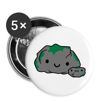 Family stone mum dad - Buttons large 2.2''/56 mm (5-pack) - white - Front