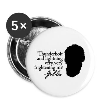 Galileo - Thunderbolt and lightning very... 2clr - Lot de 5 grands badges (56 mm) - blanc - Devant