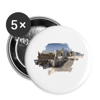 DUST2 ONLY - Buttons groß 56 mm (5er Pack) - Weiß - Vorne