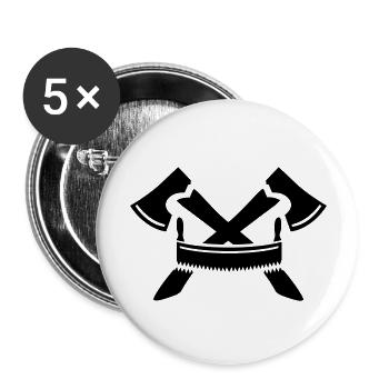 lumberjack - Buttons large 2.2''/56 mm (5-pack) - white - Front