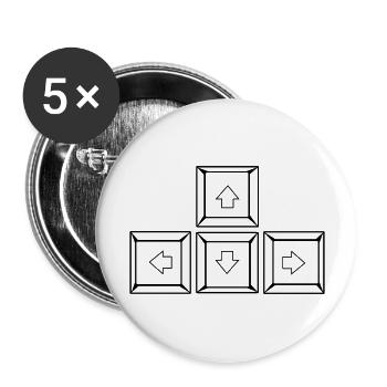 Up Down Left Right Keyboard Buttons (Keys) - Buttons large 2.2''/56 mm (5-pack) - white - Front