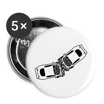 2 cars accident crash total damage crushes dents b - Buttons large 2.2''/56 mm (5-pack) - white - Front