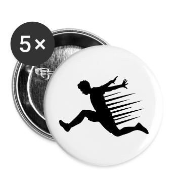 parkour - Buttons groß 56 mm (5er Pack) - Weiß - Vorne
