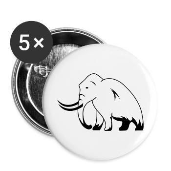 mammut - Lot de 5 grands badges (56 mm) - blanc - Devant