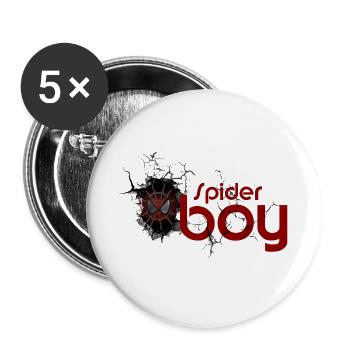 Arachnid Hero: Crimson Web Emblem - Buttons large 2.2''/56 mm (5-pack) - white - Front