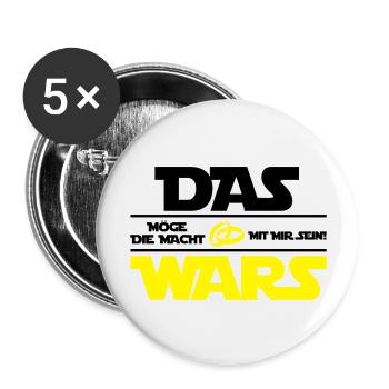 das_wars_02 - Buttons groß 56 mm (5er Pack) - Weiß - Vorne