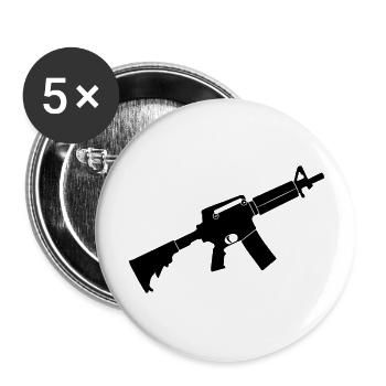 M4 - Buttons groß 56 mm (5er Pack) - Weiß - Vorne