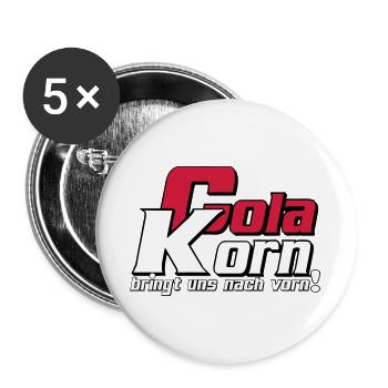Korn , Party , Cola Korn bringt uns nach vorn(25) - Buttons groß 56 mm (5er Pack) - Weiß - Vorne