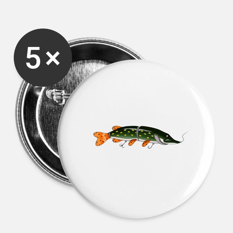 Pike / Pike - Buttons large 2.2''/56 mm (5-pack) - white