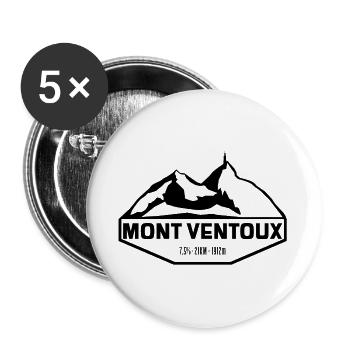 Mont Ventoux Slim Black Edition - Buttons large 2.2''/56 mm (5-pack) - white - Front