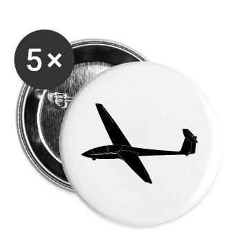 ask 21 glider glider flying glider pilot - Buttons large 2.2''/56 mm (5-pack) - white - Front