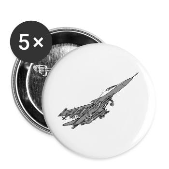 Jagtbomber Su-34 - Buttons groß 56 mm (5er Pack) - Weiß - Vorne