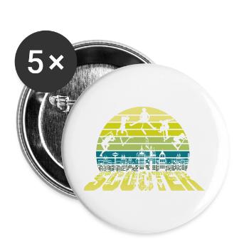 Cascades en trottinette rétro au-dessus de la ville - Lot de 5 grands badges (56 mm) - blanc - Devant