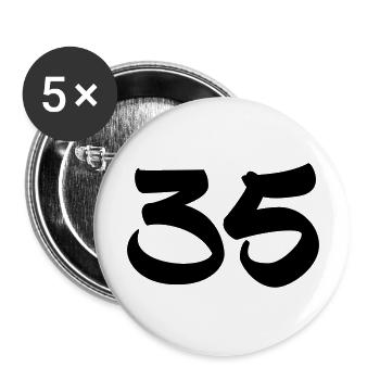 35 - Buttons groß 56 mm (5er Pack) - Weiß - Vorne