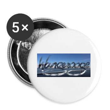 Wangerooge Wasserreflexionen - Buttons groß 56 mm (5er Pack) - Weiß - Vorne