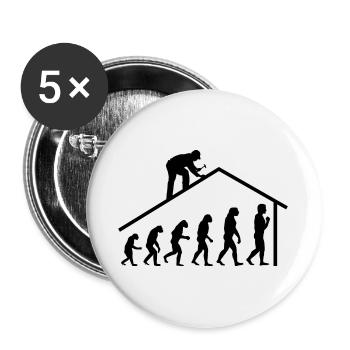 Mann Zimmerer Handwerker Geschenk Werkzeug - Buttons groß 56 mm (5er Pack) - Weiß - Vorne