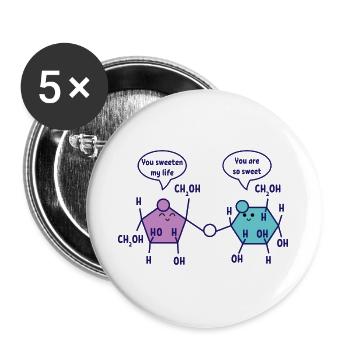 You are so sweet chemistry chemist science - Buttons large 2.2''/56 mm (5-pack) - white - Front