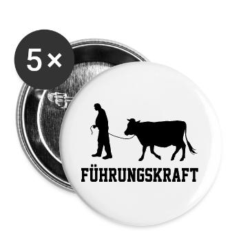Führungskraft Acker Bauer Landleben Geschenk - Buttons groß 56 mm (5er Pack) - Weiß - Vorne