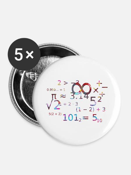 Abschlussfeier 2024 Abiturfeier - Buttons groß 56 mm (5er Pack) - Weiß