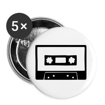 Kassette - Buttons groß 56 mm (5er Pack) - Weiß - Vorne