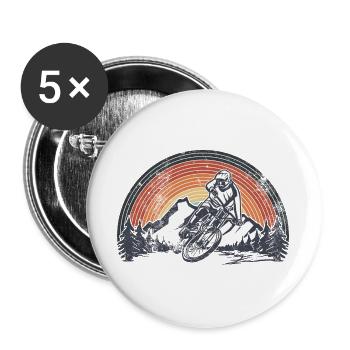 Downhill vintage - Buttons large 2.2''/56 mm (5-pack) - white - Front