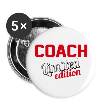 COACH LIMITED EDITION - Lot de 5 grands badges (56 mm) - blanc - Devant
