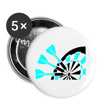 dart - Buttons groß 56 mm (5er Pack) - Weiß - Vorne