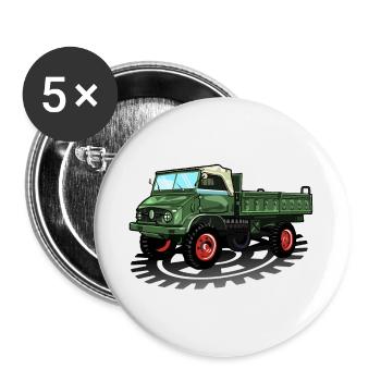 Unimog - Oldtimer - Offroad - Universal motor device - Buttons large 2.2''/56 mm (5-pack) - white - Front