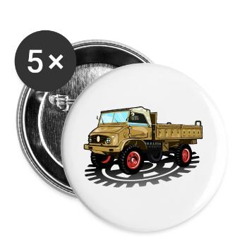 Unimog - Oldtimer - Offroad - Universal motor device - Buttons large 2.2''/56 mm (5-pack) - white - Front