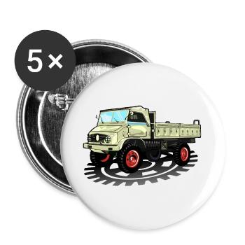 Unimog - Oldtimer - Offroad - Universal motor device - Buttons large 2.2''/56 mm (5-pack) - white - Front