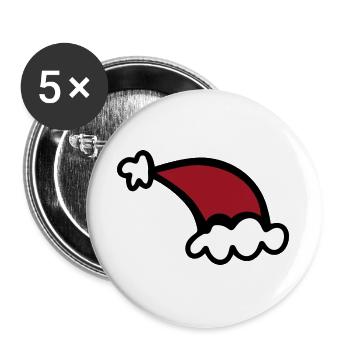 Weihnachten - Buttons groß 56 mm (5er Pack) - Weiß - Vorne