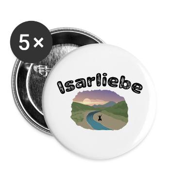 Isarliebe2 - Buttons groß 56 mm (5er Pack) - Weiß - Vorne