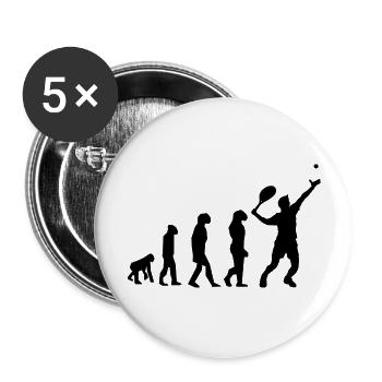 Tennis - Buttons groß 56 mm (5er Pack) - Weiß - Vorne