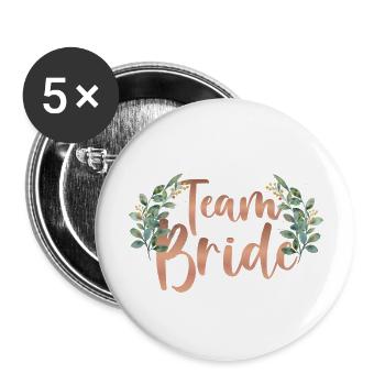 Chemise Team Bride - Lot de 5 grands badges (56 mm) - blanc - Devant