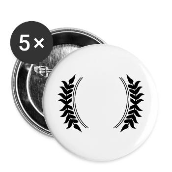 Kranz Symbol - Buttons groß 56 mm (5er Pack) - Weiß - Vorne