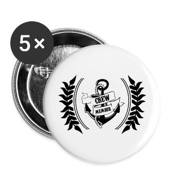 Armoiries des membres d’équipage d’Anker - Lot de 5 grands badges (56 mm) - blanc - Devant