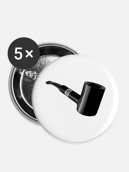 Poker Pfeife - Buttons groß 56 mm (5er Pack) - Weiß