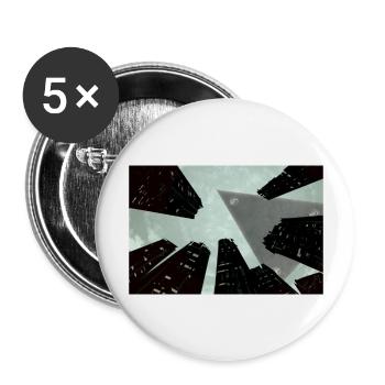 Ovni - Lot de 5 grands badges (56 mm) - blanc - Devant