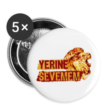 Galatasaray - Buttons groß 56 mm (5er Pack) - Weiß - Vorne
