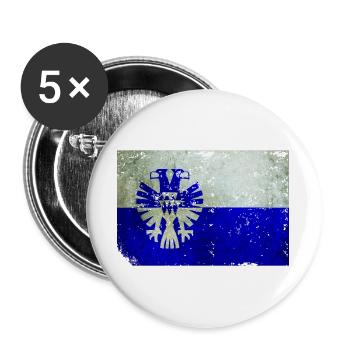 t-shirt drapeau d’Arnhem effet grunge Nederland - Lot de 5 grands badges (56 mm) - blanc - Devant