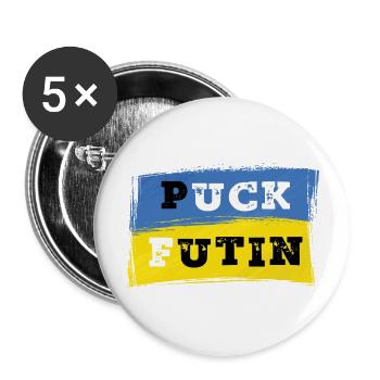 Puck Futin - Ukraine - Buttons large 2.2''/56 mm (5-pack) - white - Front