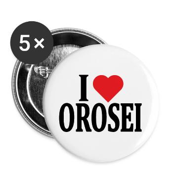T-shirt Io amo Orosei t-shirt Sardegna - Buttons large 2.2''/56 mm (5-pack) - white - Front