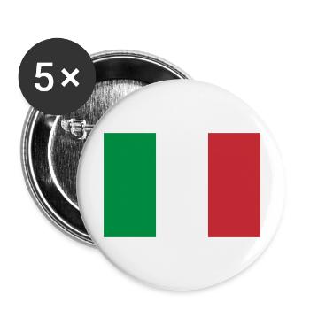 Flag Italy / Italian flag - Buttons large 2.2''/56 mm (5-pack) - white - Front
