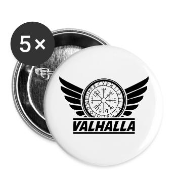 Boussole Valhalla - Lot de 5 grands badges (56 mm) - blanc - Devant
