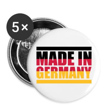 Made in Germany - Buttons groß 56 mm (5er Pack) - Weiß - Vorne