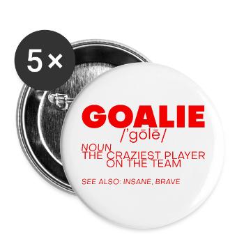 Goalie Gear Goalkeeper Definition 10 - Buttons groß 56 mm (5er Pack) - Weiß - Vorne