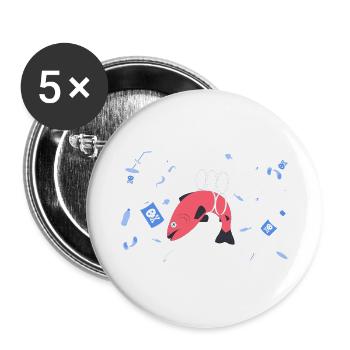 Plastic Stop - Buttons large 2.2''/56 mm (5-pack) - white - Front